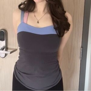 Lululemon Electric Blue Workout Tank with Built in Bra